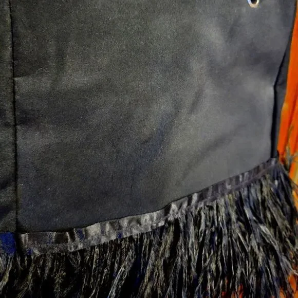 Ostrich Feather Trim Shoulder Bag - Picture 6 of 9